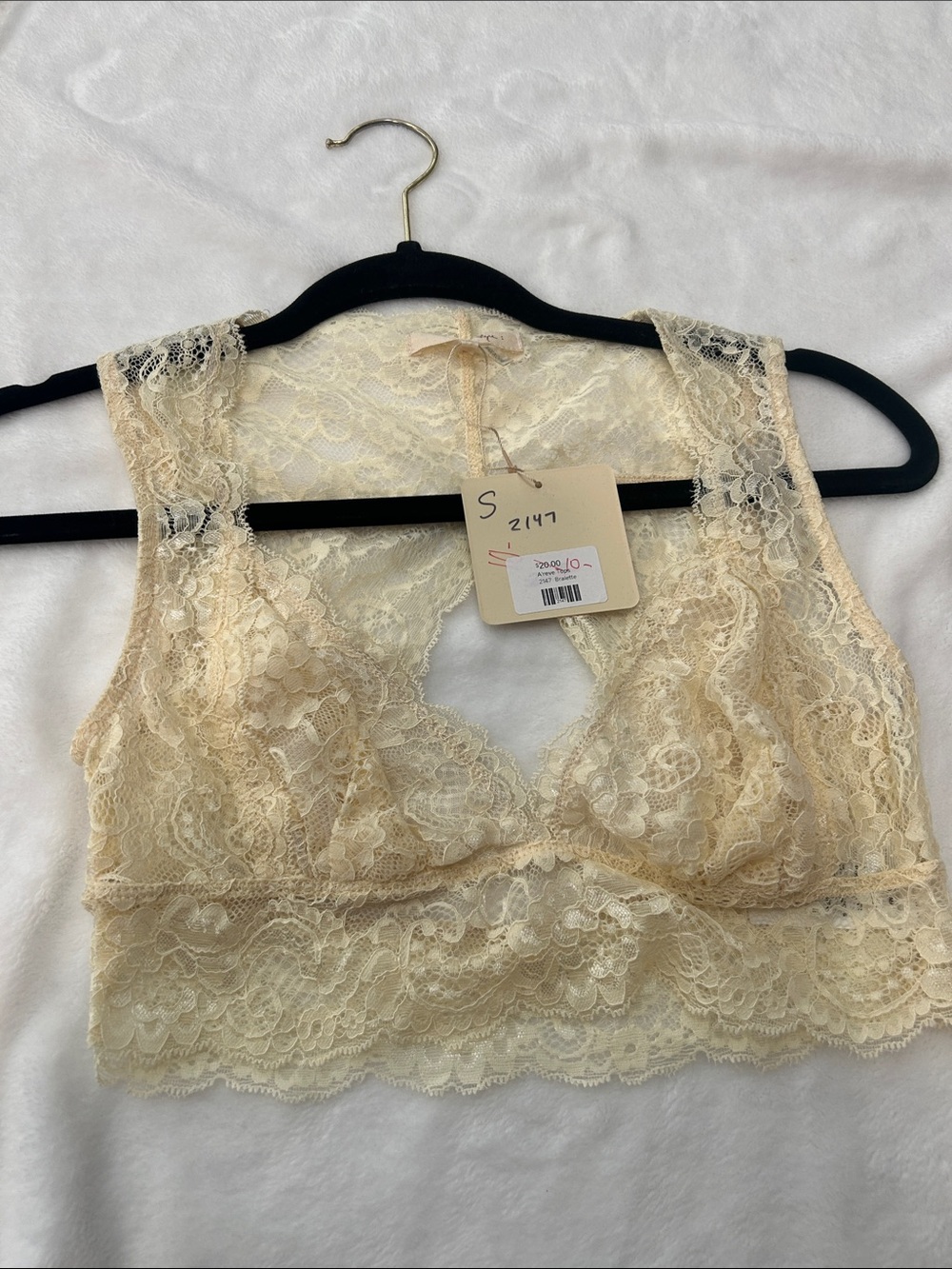 Ryu Lace Bandeau Bralette - Cream